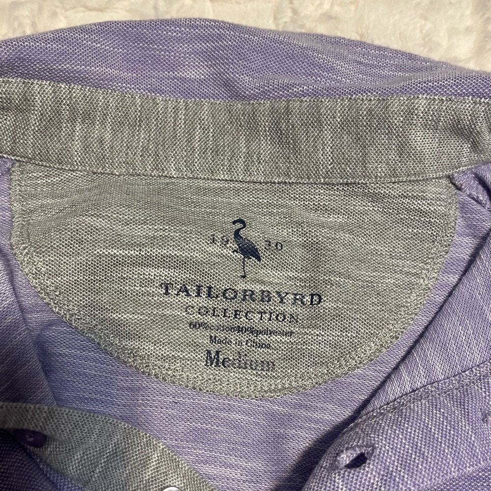 Tailorbyrd Purple Polo Golf Shirt-Size Medium - Picture 6 of 7